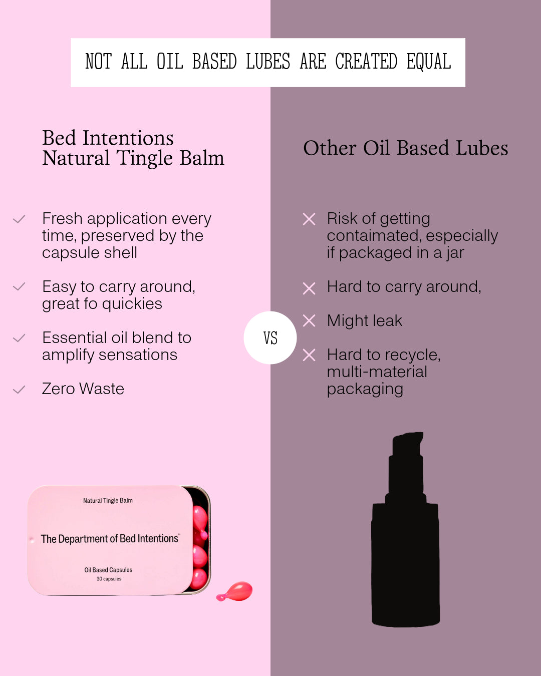 Oil Based Lubricant - Natural Tingle Balm Bed Intentions Oil Based Lubricant - Natural Tingle Balm Bed Intentions