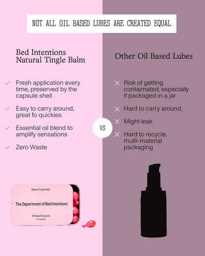 Oil Based Lubricant - Natural Tingle Balm  Bed Intentions